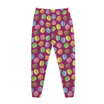 Cute Macaron Pattern Print Jogger Pants