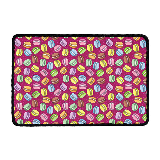Cute Macaron Pattern Print Kitchen Mat