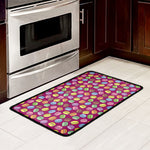 Cute Macaron Pattern Print Kitchen Mat