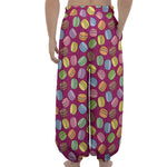 Cute Macaron Pattern Print Lantern Pants