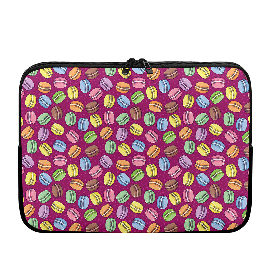 Cute Macaron Pattern Print Laptop Sleeve
