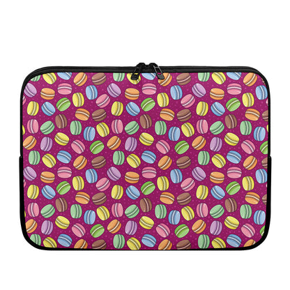 Cute Macaron Pattern Print Laptop Sleeve