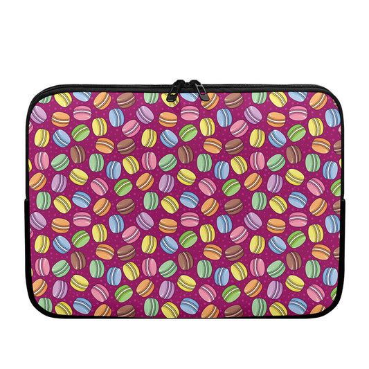 Cute Macaron Pattern Print Laptop Sleeve