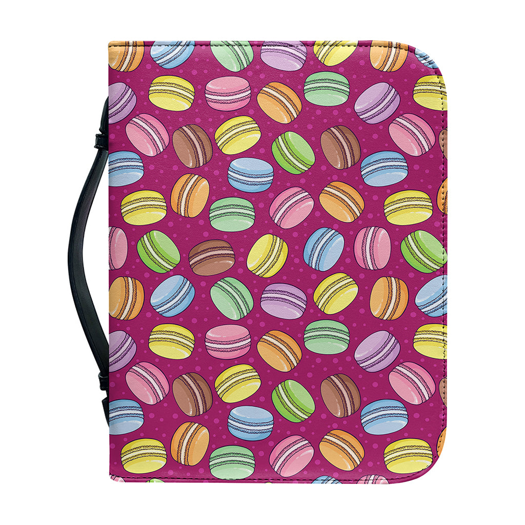 Cute Macaron Pattern Print Leather Bible Cover