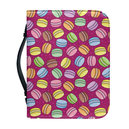 Cute Macaron Pattern Print Leather Bible Cover