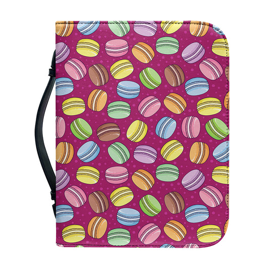 Cute Macaron Pattern Print Leather Bible Cover