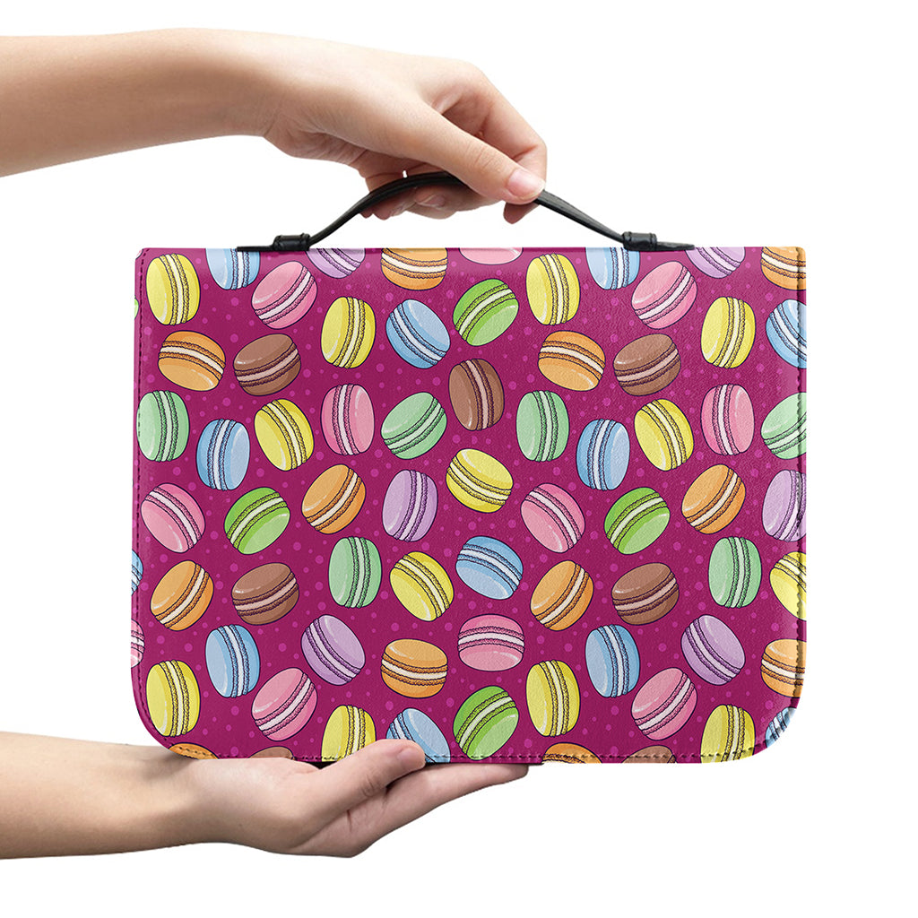 Cute Macaron Pattern Print Leather Bible Cover
