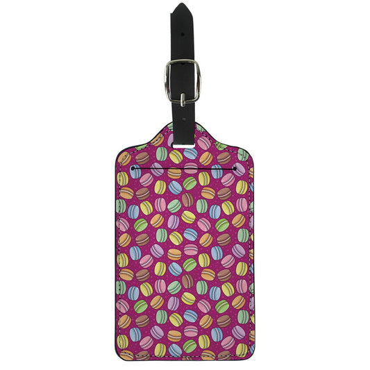 Cute Macaron Pattern Print Luggage Tag