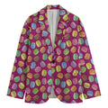 Cute Macaron Pattern Print Men's Blazer