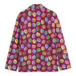 Cute Macaron Pattern Print Men's Blazer