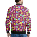 Cute Macaron Pattern Print Men's Bomber Jacket