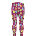 Cute Macaron Pattern Print Men's Leggings