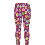 Cute Macaron Pattern Print Men's leggings