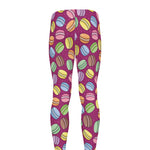 Cute Macaron Pattern Print Men's leggings