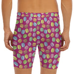 Cute Macaron Pattern Print Men's Long Boxer Briefs