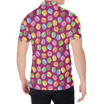 Cute Macaron Pattern Print Men's Shirt
