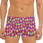Cute Macaron Pattern Print Men's Short Boxer Briefs