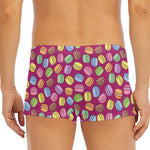 Cute Macaron Pattern Print Men's Short Boxer Briefs