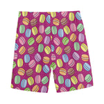 Cute Macaron Pattern Print Men's Sports Shorts