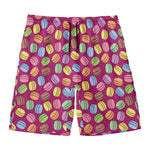 Cute Macaron Pattern Print Men's Swim Trunks