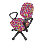 Cute Macaron Pattern Print Office Chair Cover