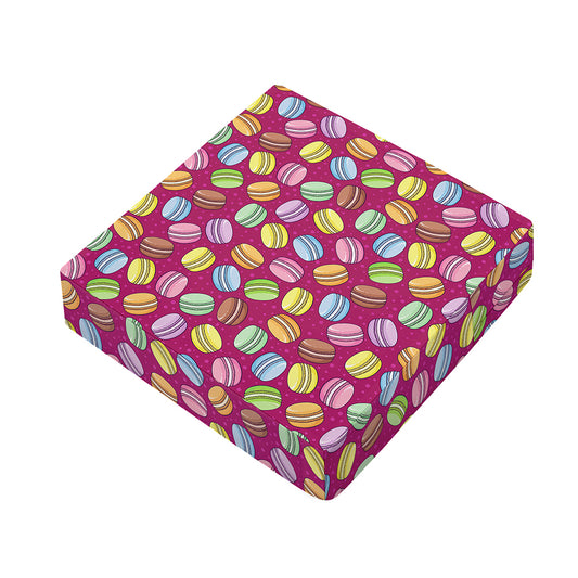 Cute Macaron Pattern Print Outdoor Seat Cushion Cover