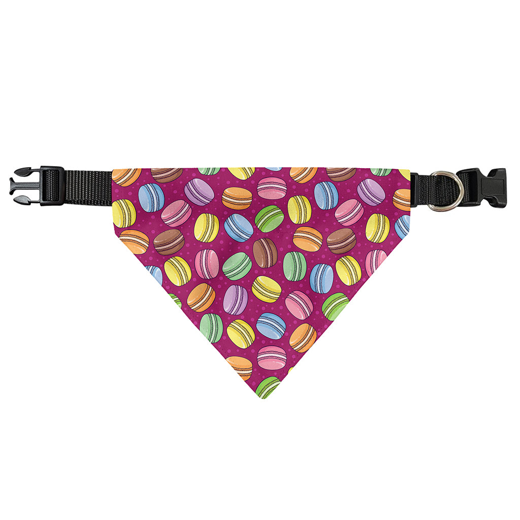 Cute Macaron Pattern Print Over The Collar Dog Bandana