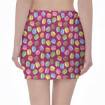 Cute Macaron Pattern Print Pencil Mini Skirt