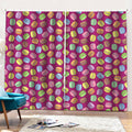 Cute Macaron Pattern Print Pencil Pleat Curtains