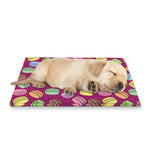 Cute Macaron Pattern Print Pet Cooling Mat Cover