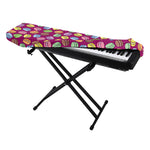Cute Macaron Pattern Print Piano Keyboard Cover