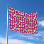Cute Macaron Pattern Print Polyester Flag