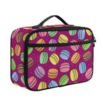 Cute Macaron Pattern Print Portable Lunch Bag