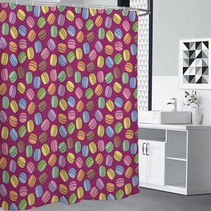 Cute Macaron Pattern Print Premium Shower Curtain