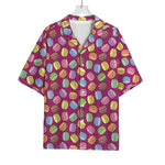 Cute Macaron Pattern Print Rayon Hawaiian Shirt
