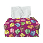 Cute Macaron Pattern Print Rectangle Tissue Box Cover