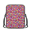 Cute Macaron Pattern Print Rectangular Crossbody Bag