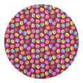 Cute Macaron Pattern Print Round Blanket