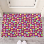 Cute Macaron Pattern Print Rubber Doormat
