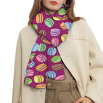 Cute Macaron Pattern Print Scarf