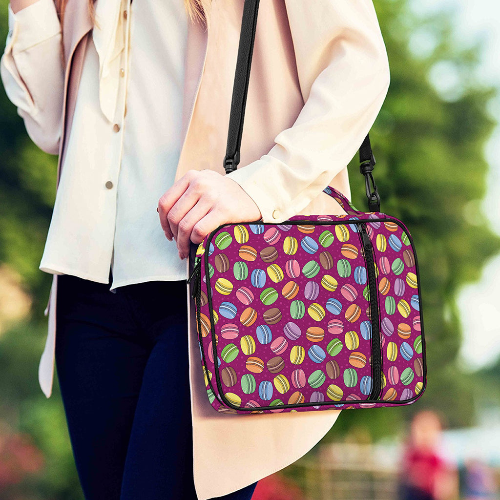Cute Macaron Pattern Print Shoulder Strap Bible Bag