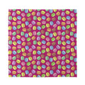 Cute Macaron Pattern Print Silk Bandana