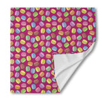 Cute Macaron Pattern Print Silk Bandana