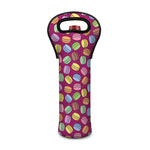 Cute Macaron Pattern Print Single Neoprene Wine Tote