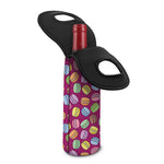 Cute Macaron Pattern Print Single Neoprene Wine Tote