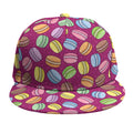 Cute Macaron Pattern Print Snapback Cap