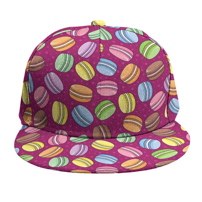 Cute Macaron Pattern Print Snapback Cap