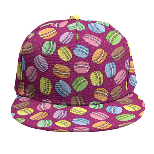 Cute Macaron Pattern Print Snapback Cap