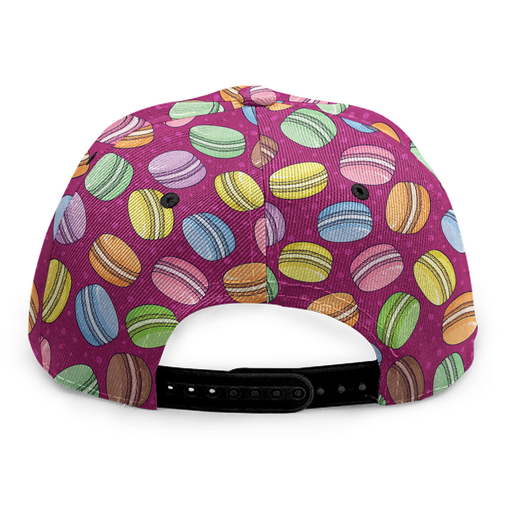 Cute Macaron Pattern Print Snapback Cap