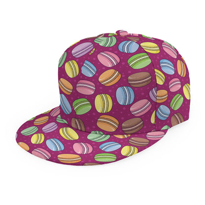 Cute Macaron Pattern Print Snapback Cap